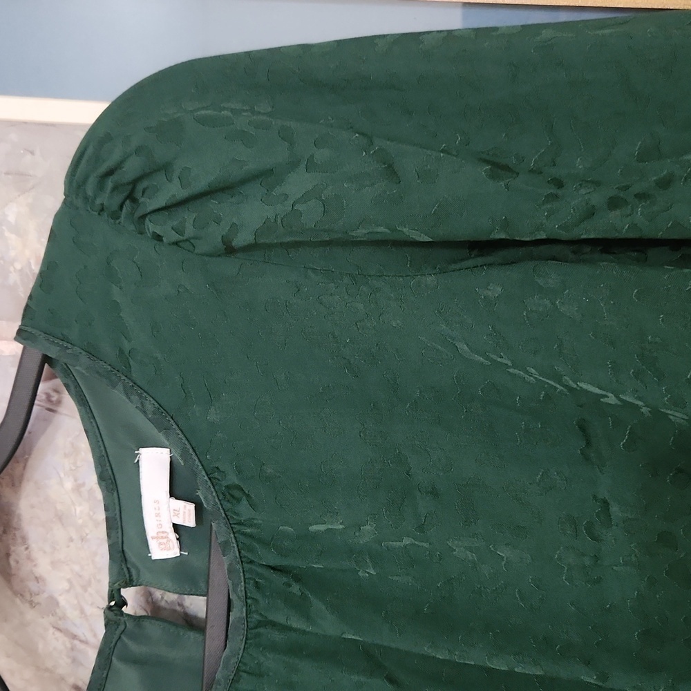 Leopard print Green Girls Dress Party Wedding Christmas Xl - Picture 4 of 12